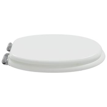 Soft-Close Toilettensitz 2 Stk. Weiß 44 x 38 cm MDF-Platte