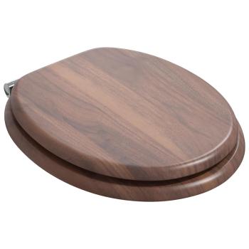 Soft-Close Toilettensitz 2 stk. Braun 44 x 38 cm MDF-Platte