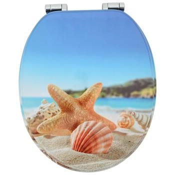 Soft-Close Toilettensitz 2 Stk. Meeres Muschel 44 x 38 cm