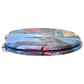 Soft-Close Toilettensitz 2 Stk. Mehrfarbig 44 x 38 cm