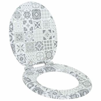 Soft-Close Toilettensitz 2 Stk. Blau und Weiß Porzellan