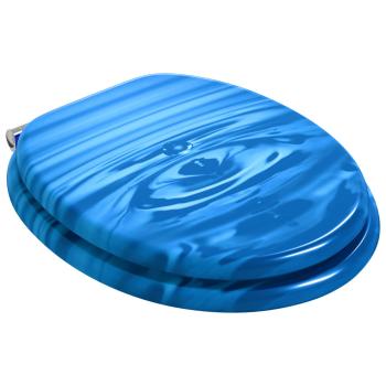 Soft-Close Toilettensitz 2 Stk. Blauer Tropfen 44 x 38 cm