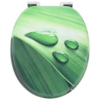 Soft-Close Toilettensitz 2 stk. Grüner Tropfen 44 x 38 cm