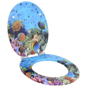 Soft-Close Toilettensitz 2 Stk. Tiefes Meeresblau 44 x 38 cm