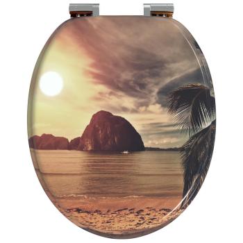 Soft-Close Toilettensitz 2 Stk. Orange 44 x 38 cm MDF-Platte