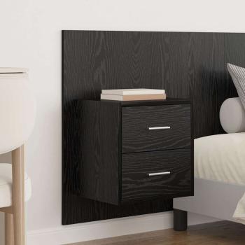Kopfteil mit Schrank 3 Stk. Schwarz Eichen-Optik Holzwerkstoff