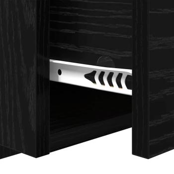 Kopfteil mit Schrank 3 Stk. Schwarz Eichen-Optik Holzwerkstoff