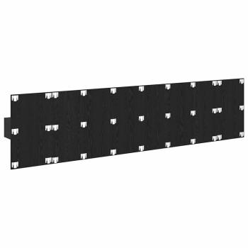 Kopfteil mit Schrank 3 Stk. Schwarz Eichen-Optik Holzwerkstoff