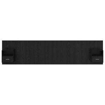Kopfteil mit Schrank 3 Stk. Schwarz Eichen-Optik Holzwerkstoff