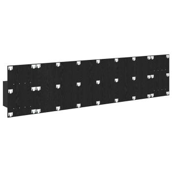 Kopfteil mit Schrank 3 Stk. Schwarz Eichen-Optik Holzwerkstoff