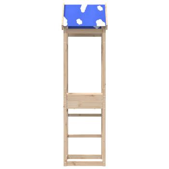 Spielturm Braun 52,5 x 46,5 x 208 cm Massives Kiefernholz