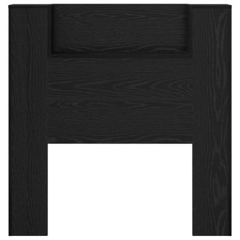 Stauraum Kopfteil mit LED Schwarze Eiche Holzwerkstoff