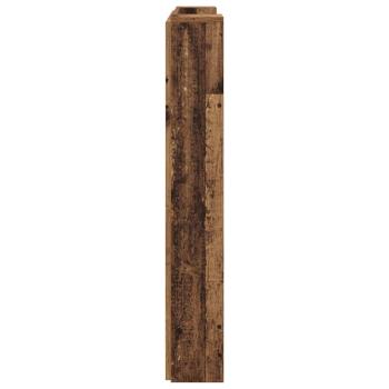 Stauraum Kopfteil mit LED Altholz Holzwerkstoff