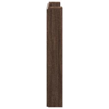 Stauraum Kopfteil mit LED Brauneiche Holzwerkstoff