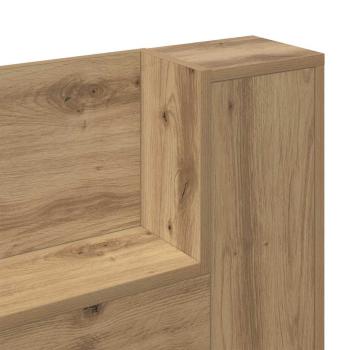 Stauraum Kopfteil mit LED Artisan-Eiche Holzwerkstoff
