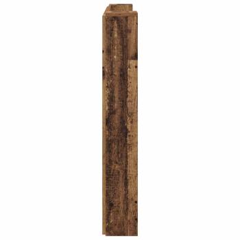 Stauraum Kopfteil mit LED Altholz Holzwerkstoff