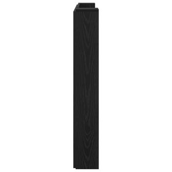 Stauraum Kopfteil mit LED Schwarze Eiche Holzwerkstoff
