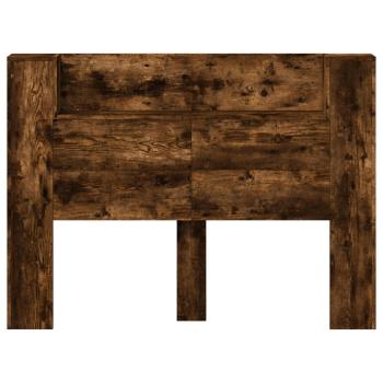 Stauraum Kopfteil mit LED Raucheiche Holzwerkstoff