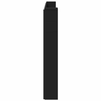 Stauraum Kopfteil mit LED Schwarz Holzwerkstoff