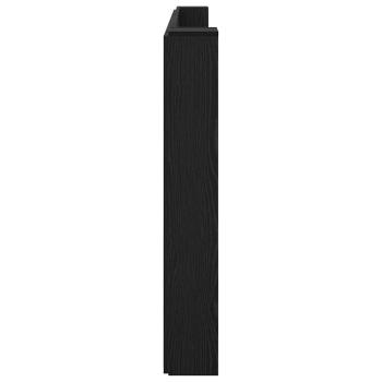 Stauraum Kopfteil mit LED Schwarze Eiche Holzwerkstoff