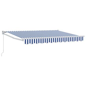 Ausziehbare Markise Blau und Weiß 3,5 x 2 m