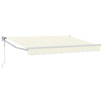 Ausziehbare Markise Creme 3,5 x 2 m Polyester und Metall