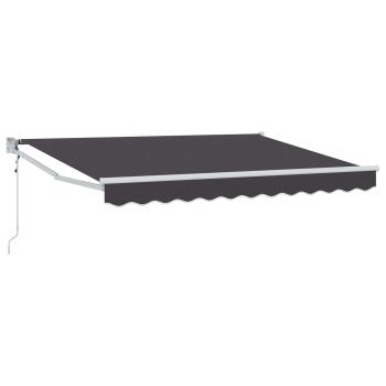 Ausziehbare Markise Anthrazit 3,5 x 2 m Polyester und Metall