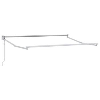 Ausziehbare Markise Bordeauxrot 3,5 x 2 m Polyester und Metall
