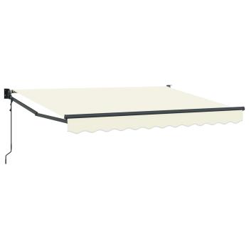 Ausziehbare Markise Creme 3,5 x 2 m Polyester und Metall