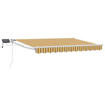 Manuelle Gelenkarmmarkise mit LEDs 3 x 2,5 m