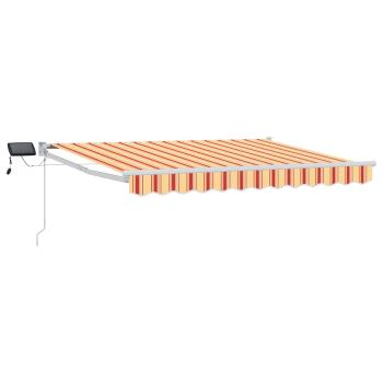 Manuelle Gelenkarmmarkise mit LEDs Mehrfarbig 3,5 x 2,5 m