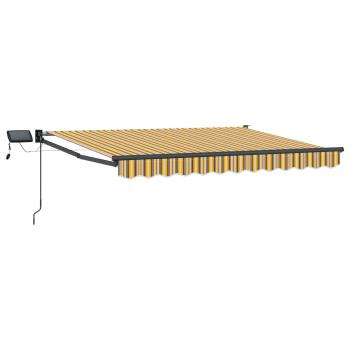 Manuelle Gelenkarmmarkise mit LEDs 3 x 2,5 m