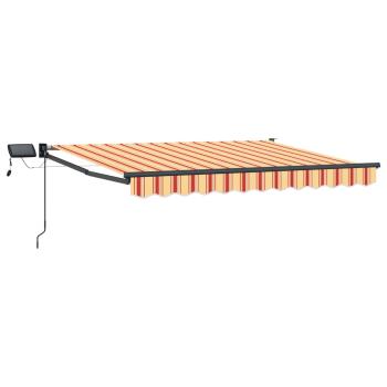 Manuelle Gelenkarmmarkise mit LEDs Mehrfarbig 3,5 x 2,5 m
