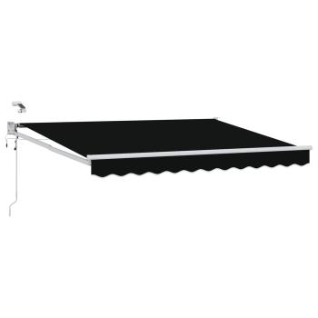 Elektrische ausziehbare Markise Schwarz 3,5 x 2,5 m
