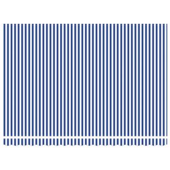 Elektrische ausziehbare Markise Blau und Weiß 4,5 × 3 m