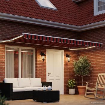 Elektrische ausziehbare Markise Orange und Braun 5 x 3 m