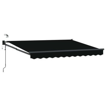Elektrische ausziehbare Markise Schwarz 3,5 x 2,5 m
