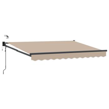Elektrische ausziehbare Markise Beige 3,5 x 2,5 m