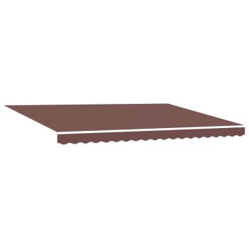 Elektrische ausziehbare Markise Braun und Weiß 4,5 × 3 m
