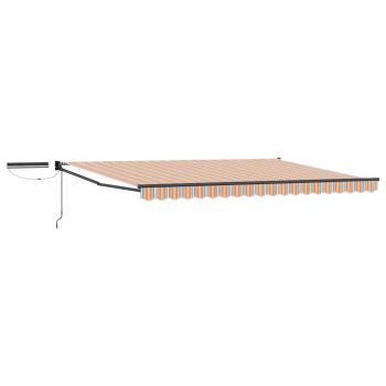 Elektrische ausziehbare Markise Blau, Orange, Anthrazit 4 x 3 m