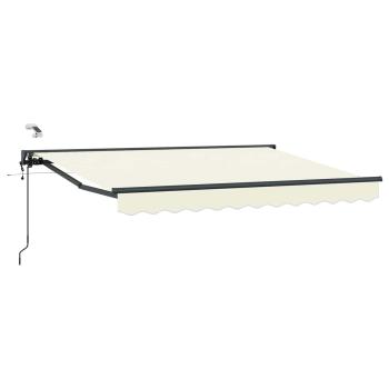 Elektrische ausziehbare Markise Creme und Anthrazit 3,5 x 2,5 m