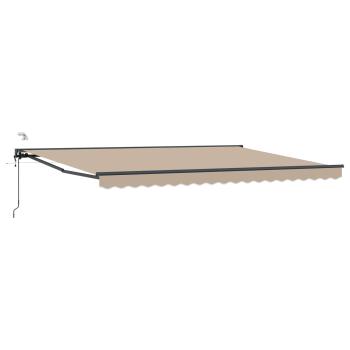 Elektrische ausziehbare Markise Beige und Anthrazit 4 x 3 m