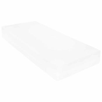 Tag-Bett mit Kopfteil Wachsbraun und Weiß 90 x 200 cm