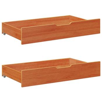 Tagesbett mit Schubladen 3 stk. Wachsbraun Massivholz Kiefer