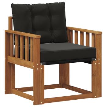 Outdoor-Sofa Massives Akazienholz und Textilene Natur