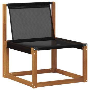 Outdoor-Sofa Massives Akazienholz und Textilene Natur