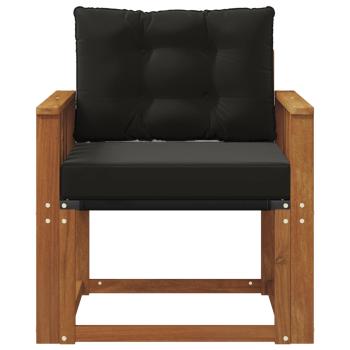 Outdoor-Sofa Massives Akazienholz und Textilene Natur
