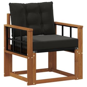 2 Stück Outdoor-Sofa Massivholz Akazie Natur