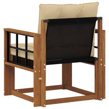 Outdoor-Sofa Massivholz Akazie Natur