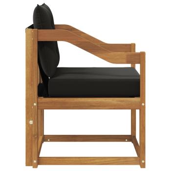 2 Stück Outdoor-Sofa Massivholz Akazie Natur